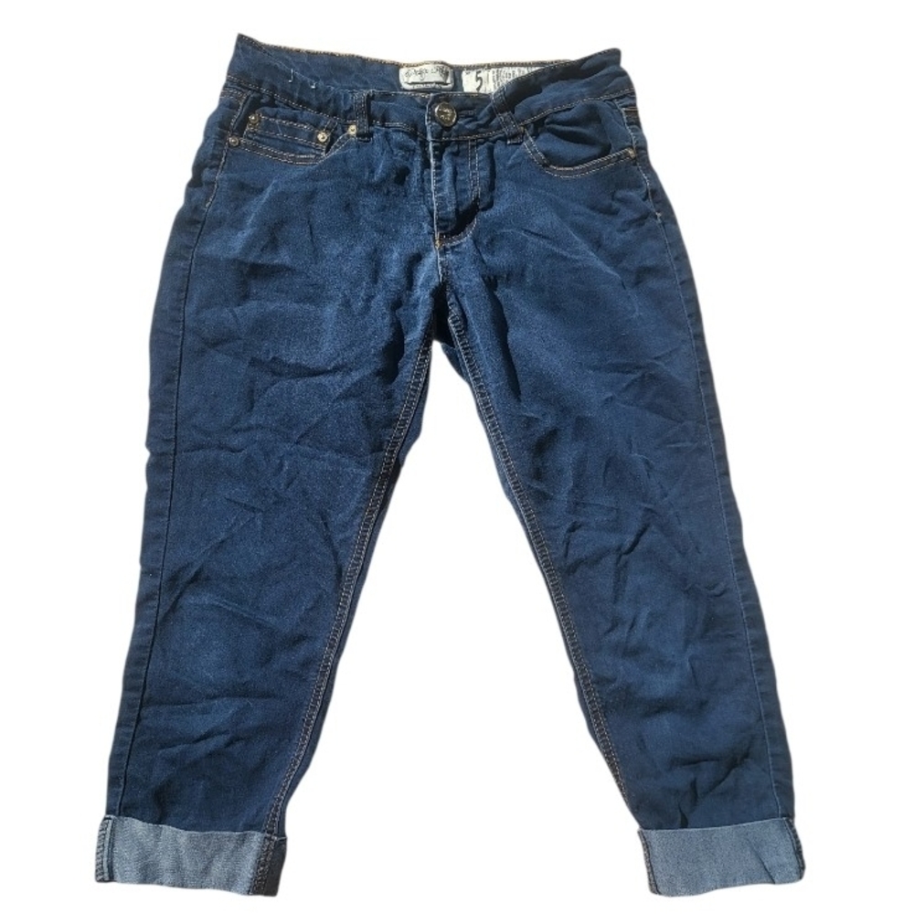Indigo Rein Forever size 5 Stretch Women Capri Blue Jeans